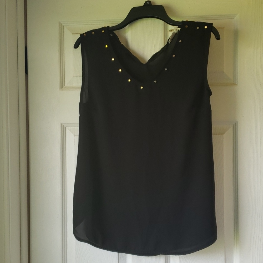 Blu Pepper Black Studded Blouse size M